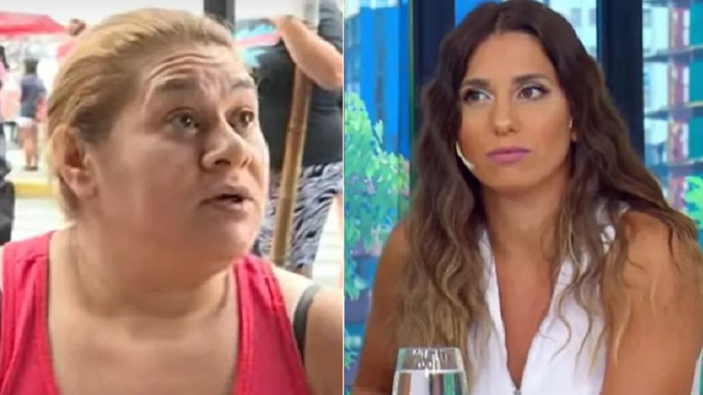 Feroz cruce entre Cinthia Fernández y una piquetera en vivo