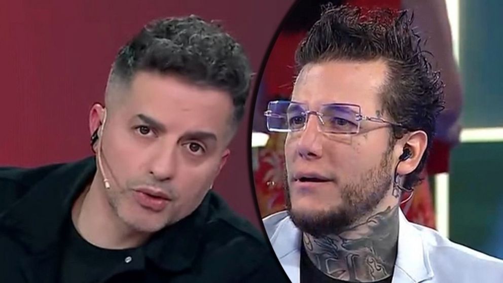 Fuerte cruce entre Alex Caniggia y Ángel de Brito.