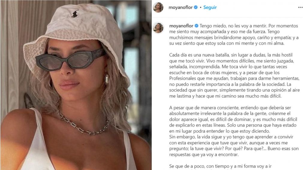 La palabra de Flor Moyano tras la denuncia por abuso sexual.