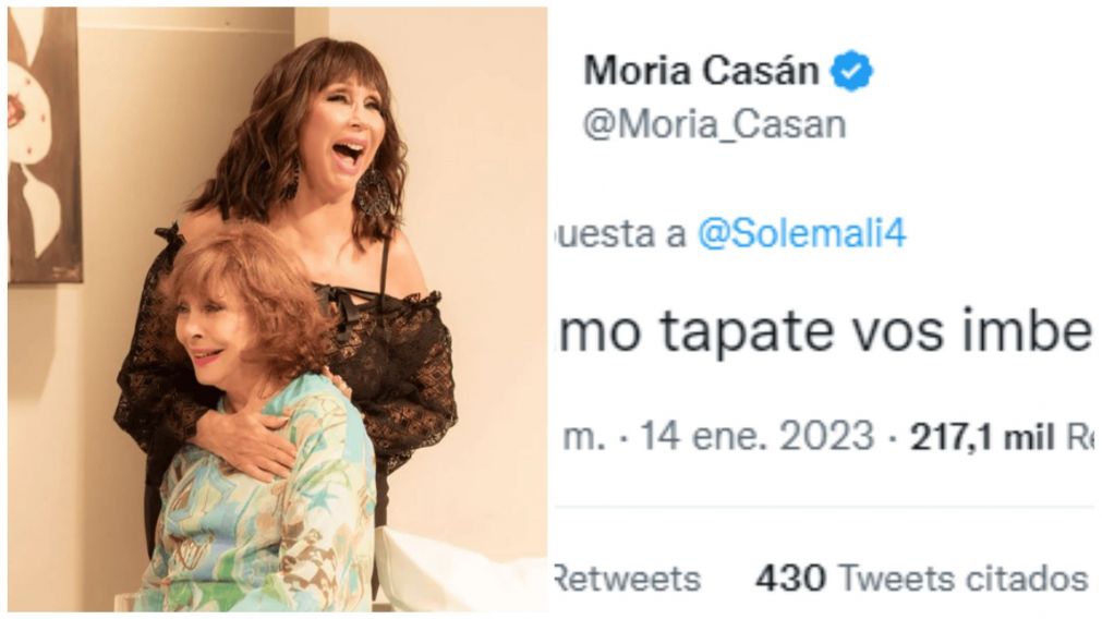 Moria Casán atendió a una tuitera que la criticó por su bikini diminuta (Instagram/Twitter/@moria_laone).