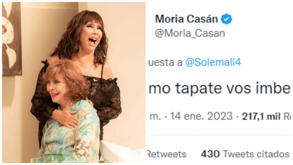 Moria Casán atendió a una tuitera que la criticó por su bikini diminuta (Instagram/Twitter/@moria_laone).