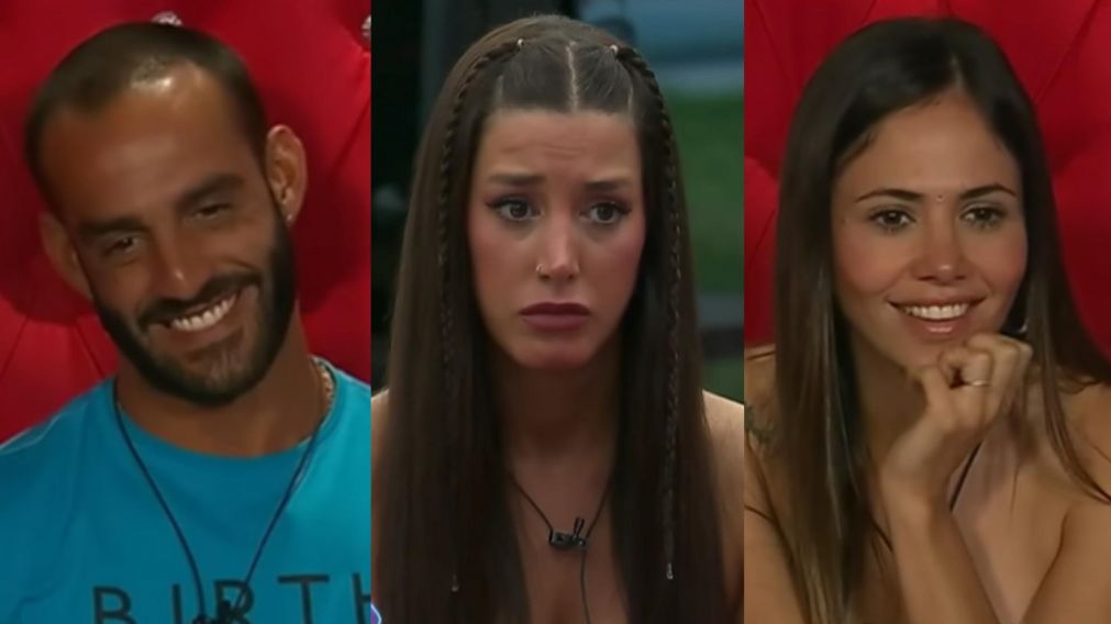 Maxi y Romina de "Gran Hermano", bailando juntos ante la mirada de Juliana.