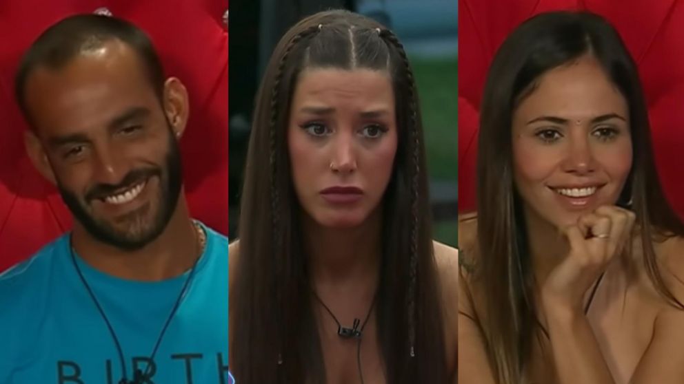 Maxi y Romina de "Gran Hermano", bailando juntos ante la mirada de Juliana.