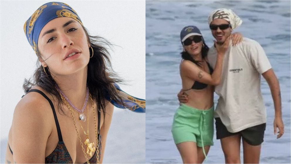 Lali Espósito protagonizó una romántica y divertida escena junto al mar.