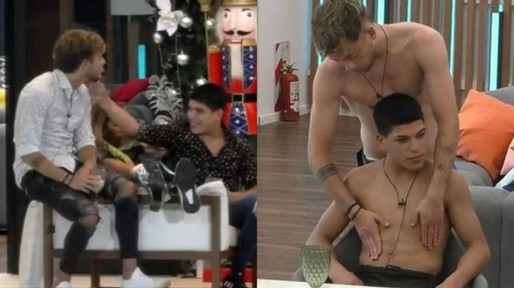 Nacho y Thiago, más cerca que nunca en la fiesta de Navidad.