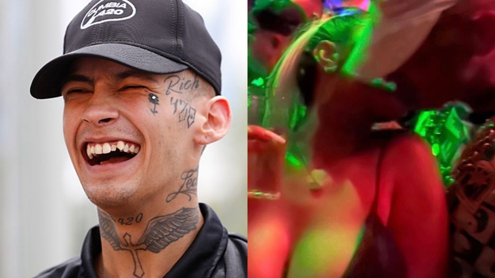 L-Gante se mostró a los besos con una exuberante rubia.