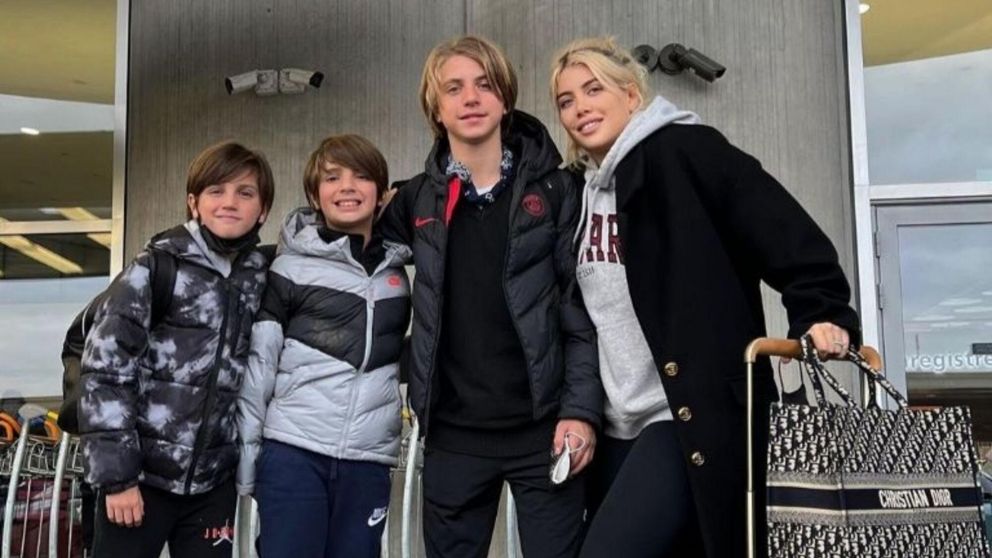 Wanda Nara y sus hijos viajaron a la final del Mundial Qatar 2022.