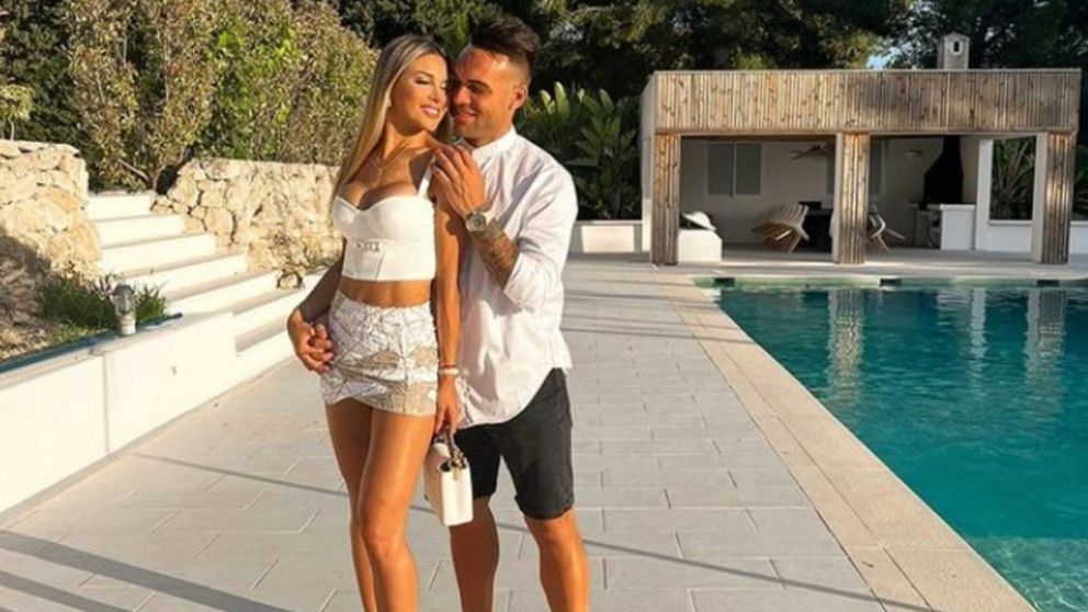 Lautaro Martínez y Agustina Gandolfo se muestran enamorados en las redes