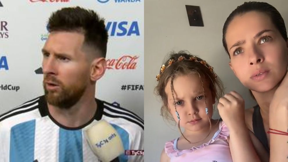 La China Su�rez y su hija Magnolia imitaron la famosa frase del capit�n de la albiceleste