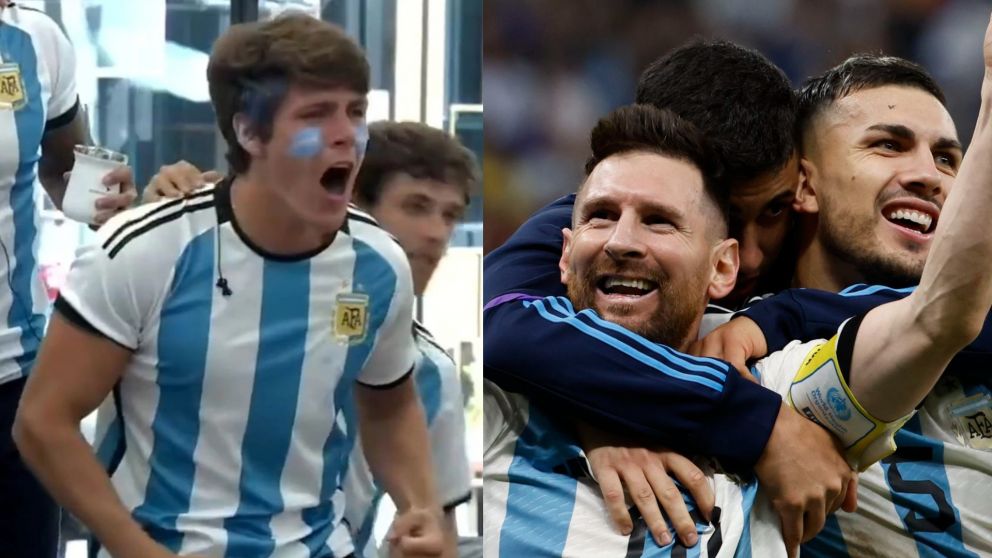 Mundial Qatar 2022: Marcos de "Gran Hermano" casi queda desnudo tras los festejos por la victoria de Argentina.