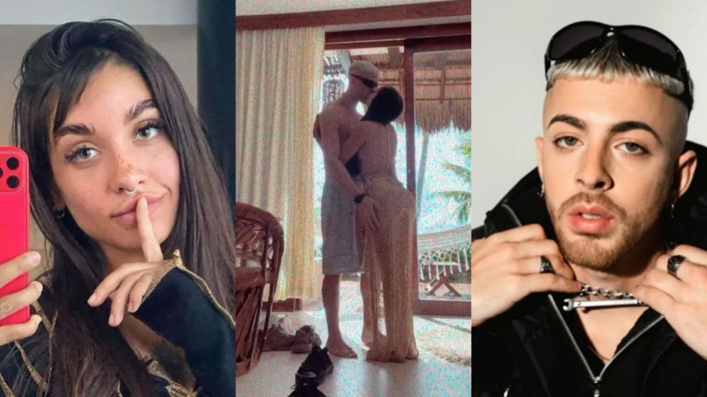 María Becerra y Rei se mostraron enamorados y apasionados a la vista del mar