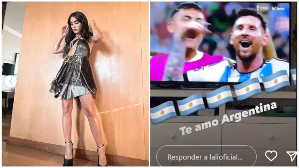Lali bailó con la camiseta de Argentina y estalló las redes sociales (Instagram/@lalioficial).