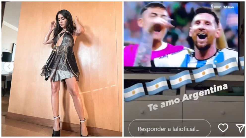 Lali bailó con la camiseta de Argentina y estalló las redes sociales (Instagram/@lalioficial).