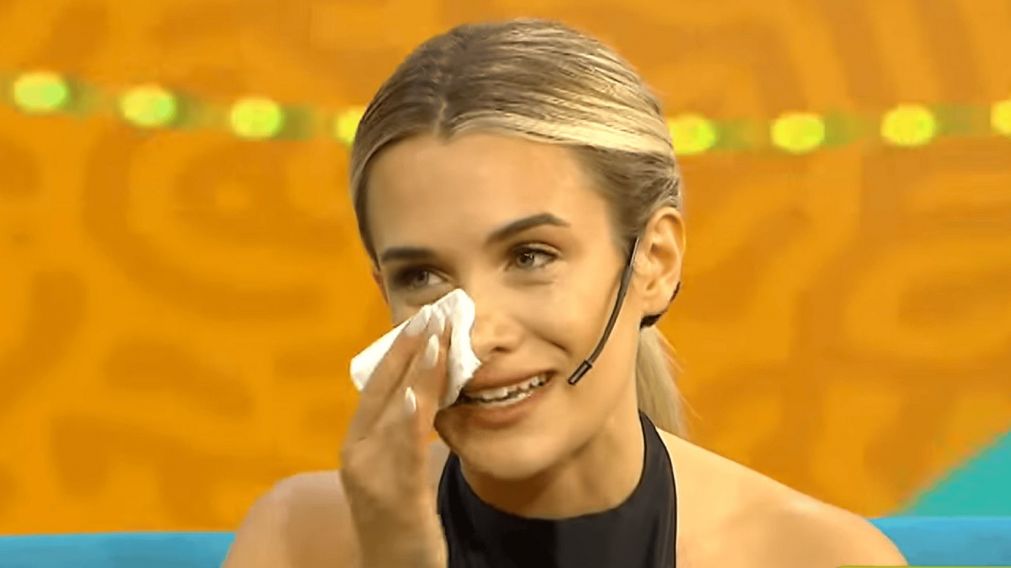 Camila Homs se emocionó al hablar sobre sus hijos con Rodrigo De Paul (Captura: El Nueve).