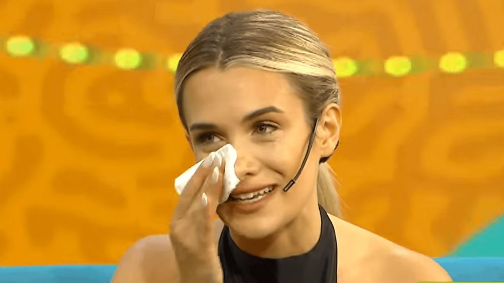 Camila Homs se emocionó al hablar sobre sus hijos con Rodrigo De Paul (Captura: El Nueve).