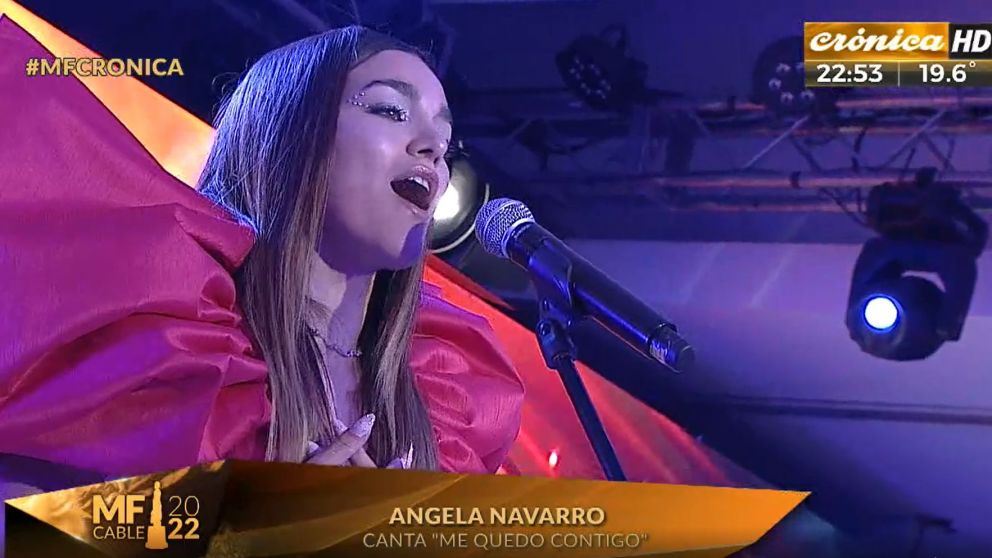 Mart�n Fierro de Cable 2022: �ngela Navarro de "La Voz Argentina" brill� en la ceremonia.