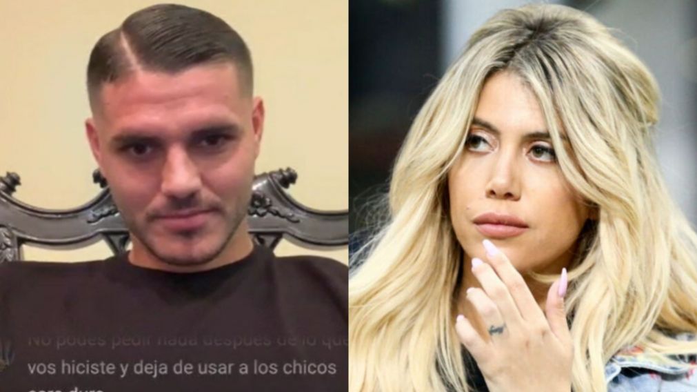 Mauro Icardi, furioso con Wanda Nara.