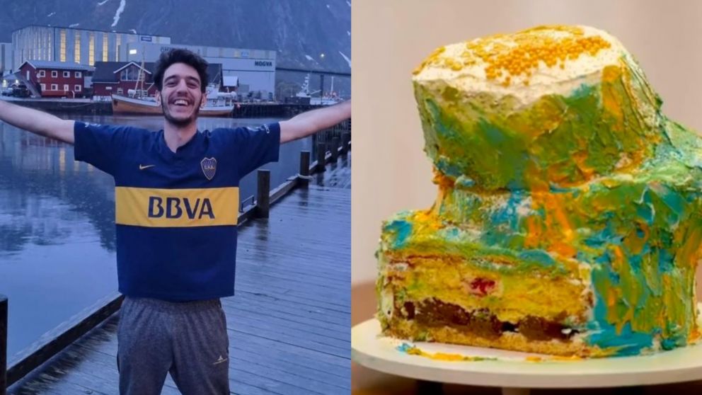 Marcos Perren, de "Bake Off", recordado por su torta de Boca.