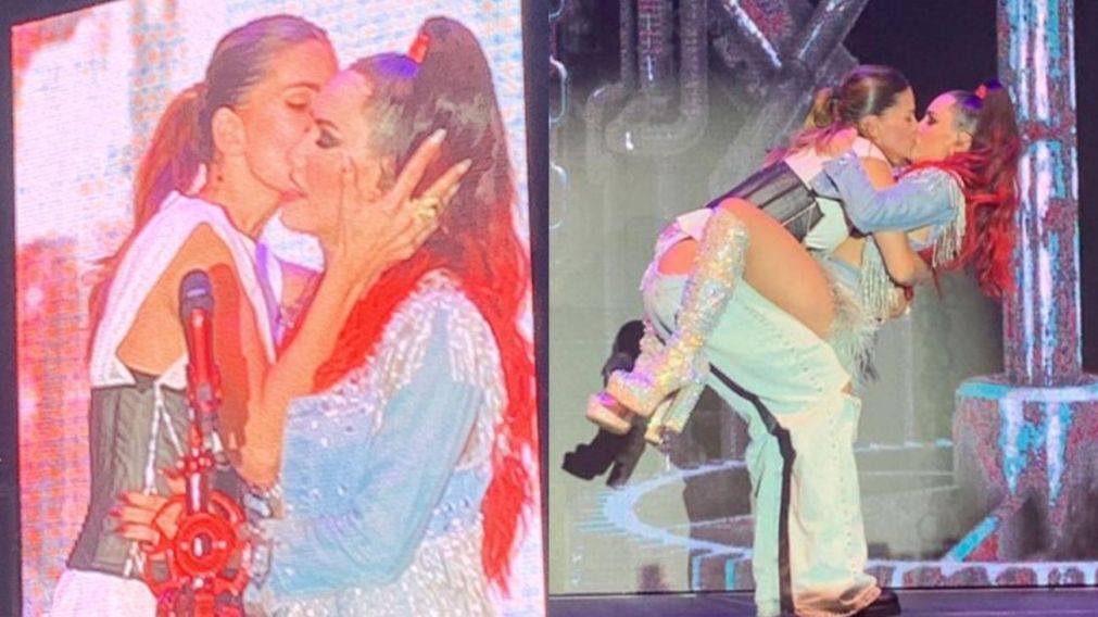 La China Suárez se sumó al "Chape Tour" de Lali Espósito.