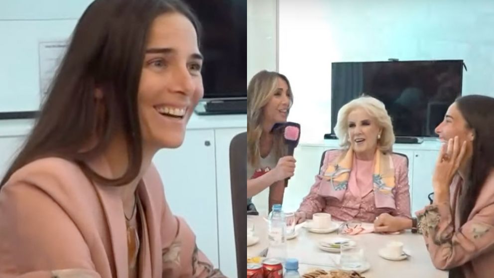 Juana Viale tuvo un peque�o percance antes de firmar el contrato junto a Mirtha Legrand.