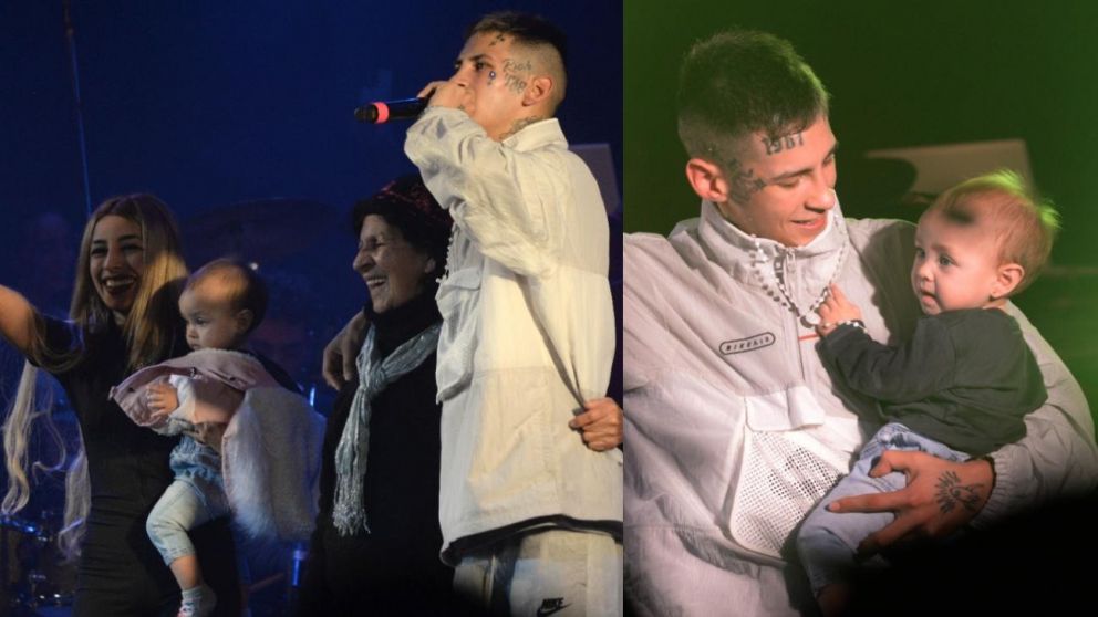 El tierno momento familiar que tuvieron L-Gante y Tamara Báez con Jamaica. Foto de Nahuel Ventura para Diario Crónica.