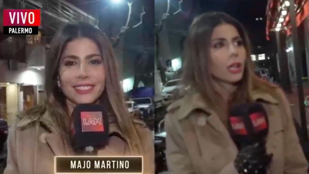 Majo Martino salió corriendo aterrada por una pelea en la calle.