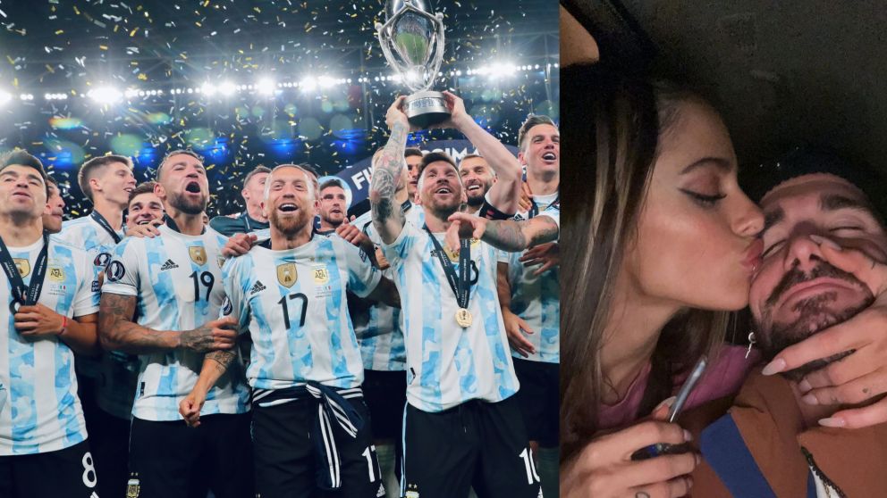Tini Stoessel y Rodrigo de Paul disfrutan sus vacaciones junto a los jugadores de la Selección Argentina.