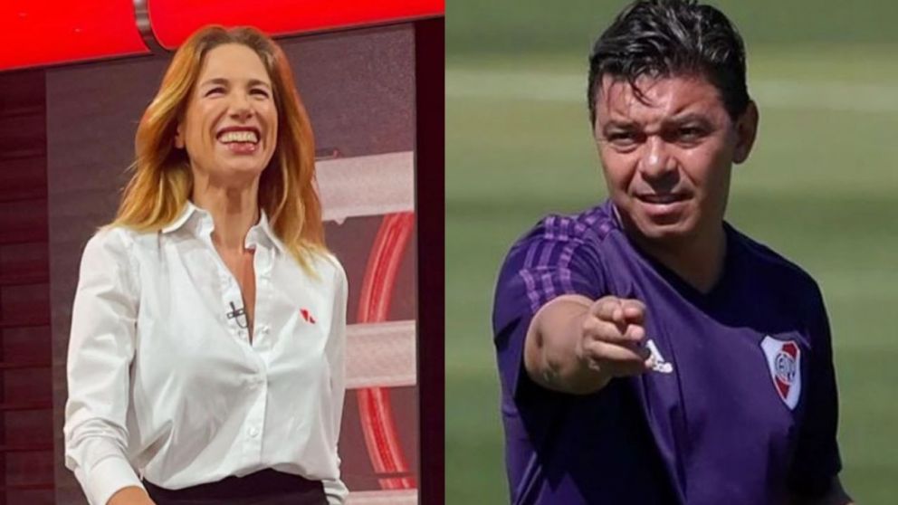 Alina Moine, cerca de Marcelo Gallardo.