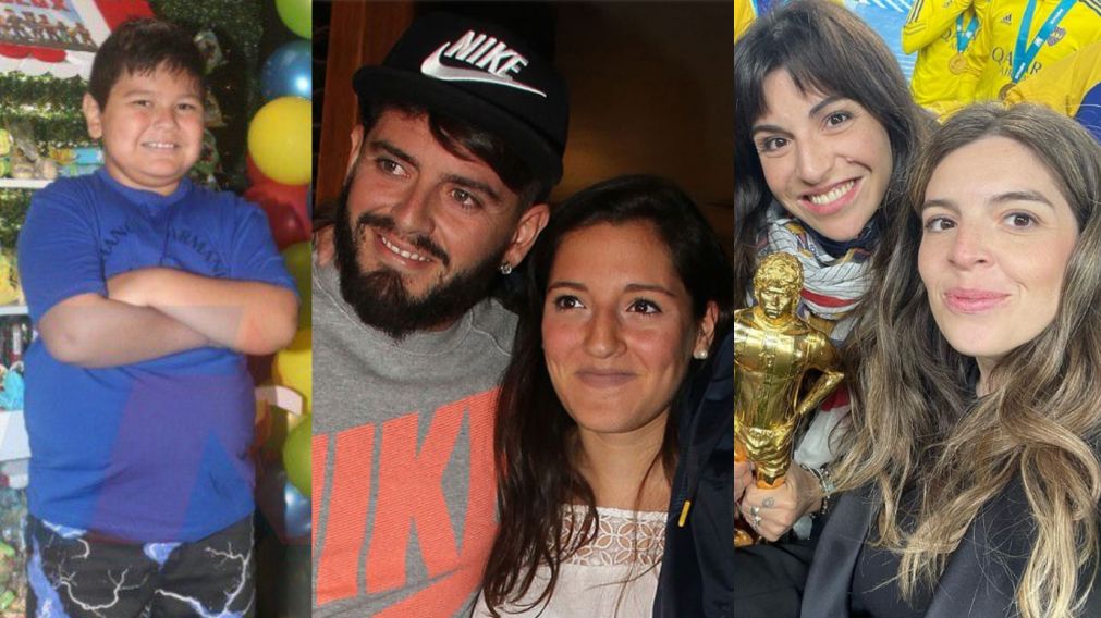 Los hijos de Diego Maradona, juntos.