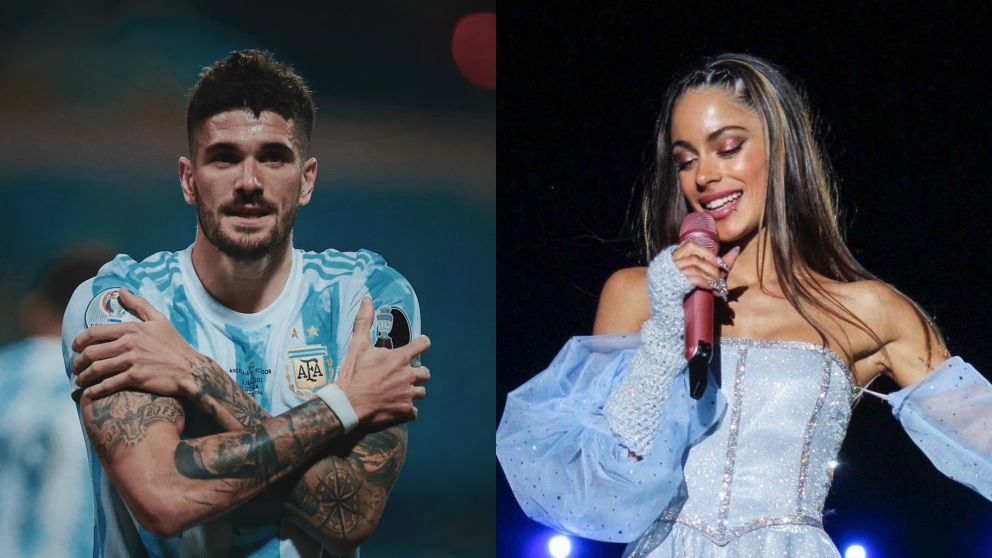 Rodrigo De Paul trasnochó para ver a Tini Stoessel.