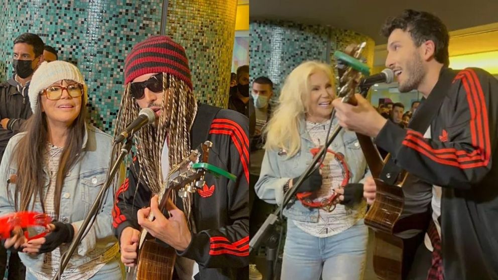 Susana Giménez y Sebastián Yatra sorprendieron con un show en la calle.