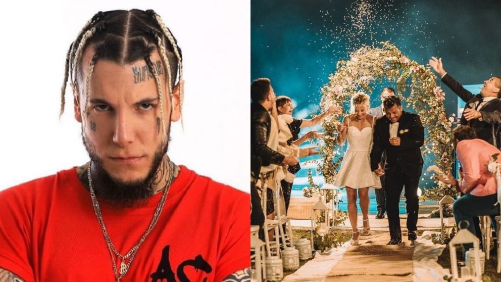Alex Caniggia quiso invervenir en el casamiento de Sabrina Carballo y Chanchi Estévez en "El Hotel de los Famosos".