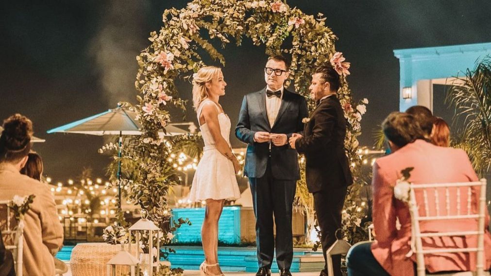 Sabrina Carballo y Chanchi Estévez se casaron en "El Hotel de los Famosos".