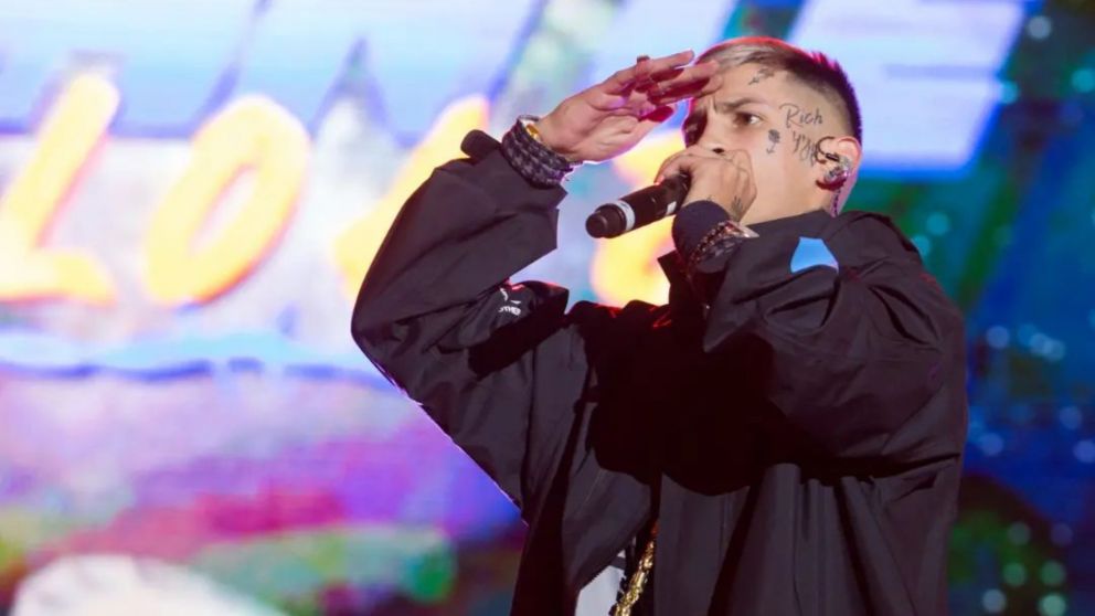 L-Gante, una de las atracciones del tercer d�a del Lollapalooza Argentina 2022.