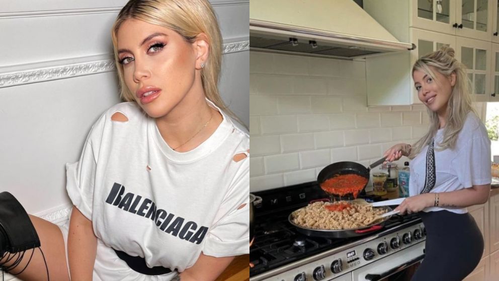 Wanda Nara mostró su lujosa cocina.