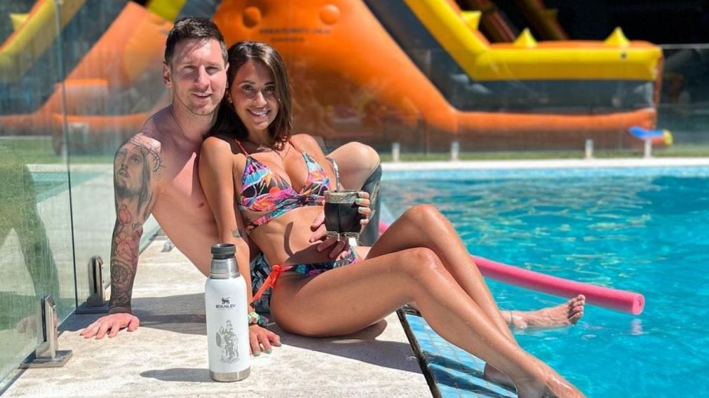 Leo Messi y Antonela Roccuzzo disfrutan sus vacaciones en Rosario.