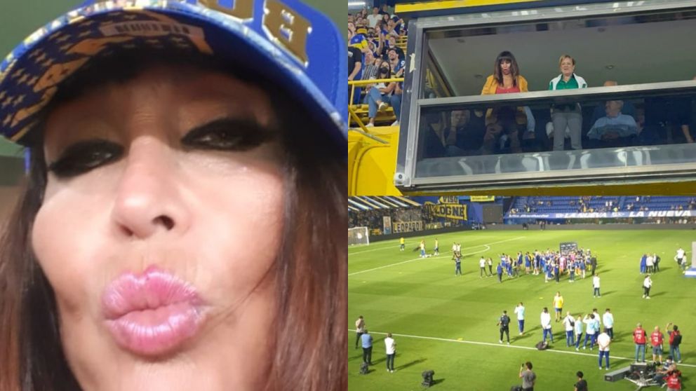 Moria Casán explotó las redes con su primera visita a la cancha de Boca.