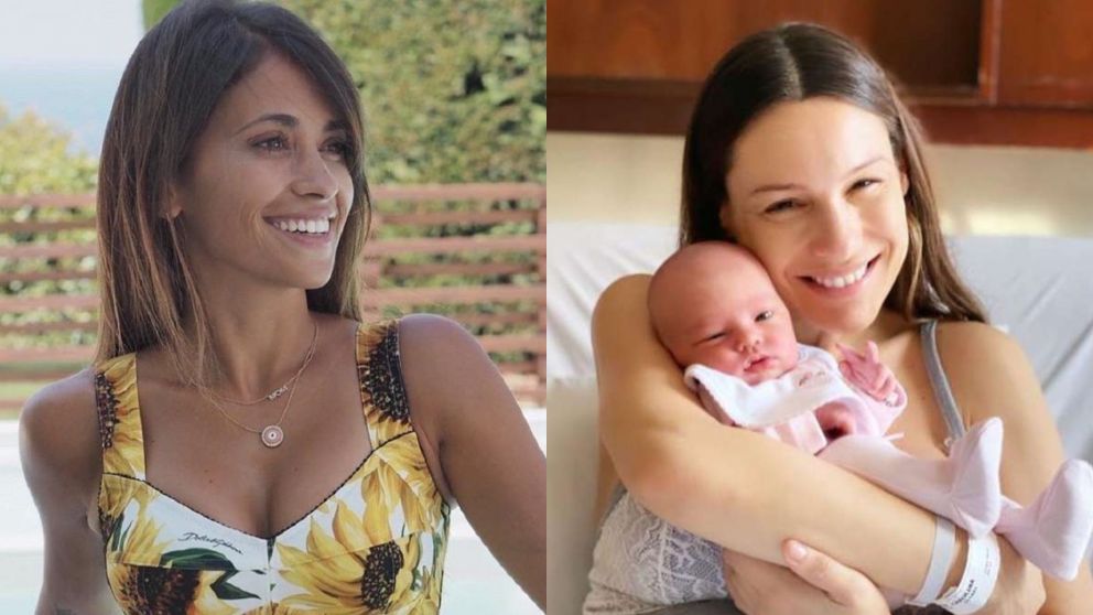 Antonela Roccuzzo emocion� a Pampita con un regalo para Ana.