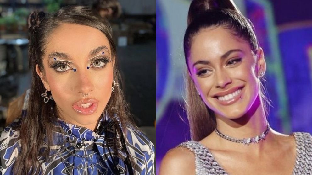 Tini cantó "Miénteme" sin su amiga en los Premios Juventud 2021.