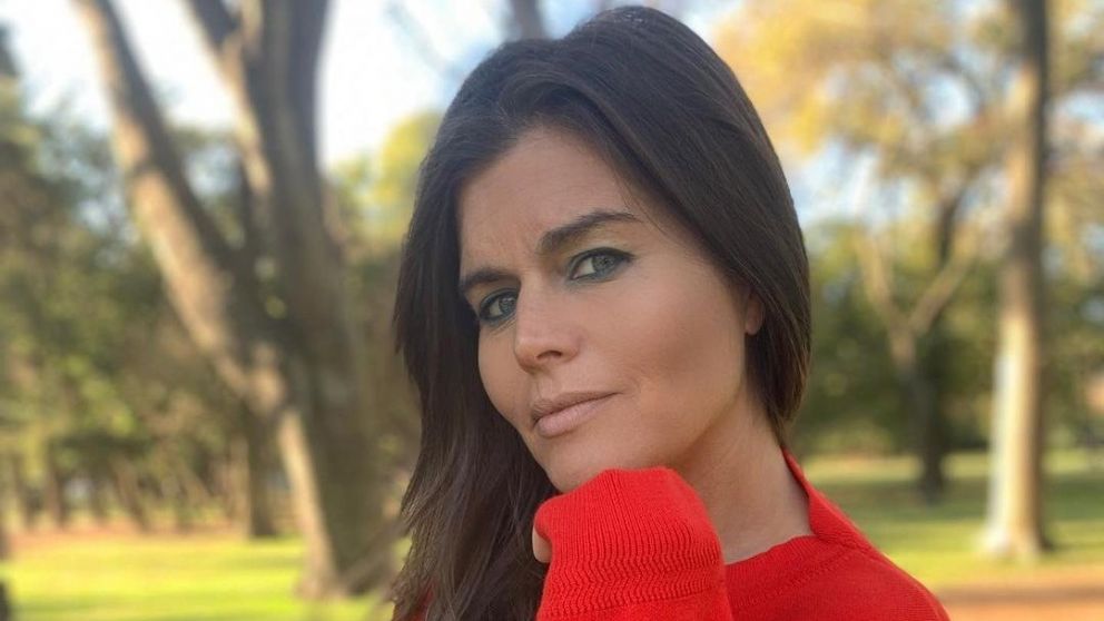 La actriz, muy feliz.