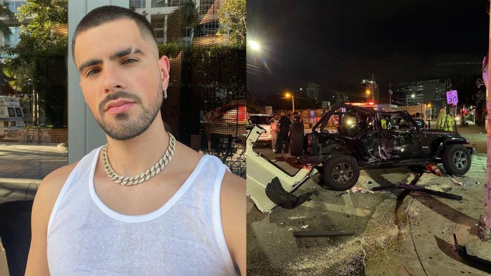El joven músico chocó con el auto y también le fue detectado coronavirus.