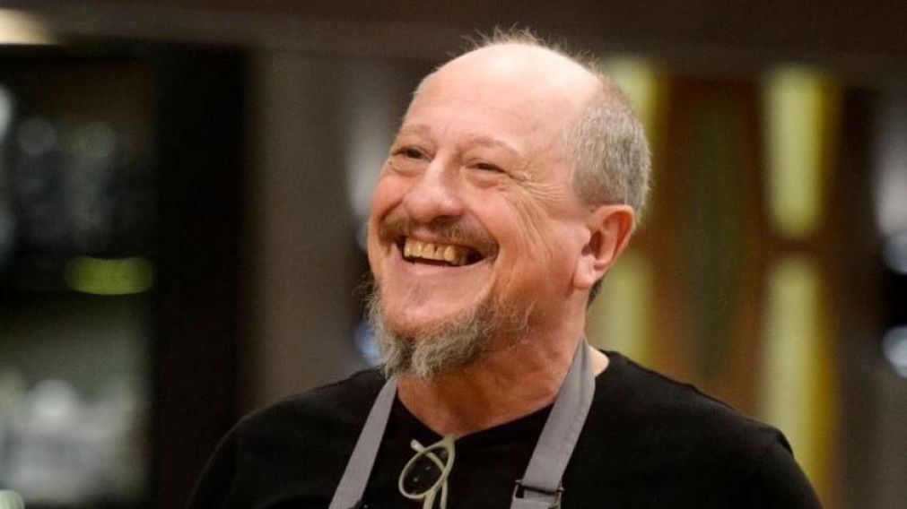 El actor, feliz por volver a cocinar.