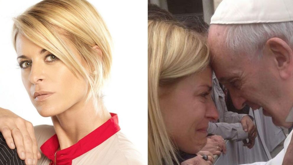 La actriz visitó Roma y se encontró con el Papa.