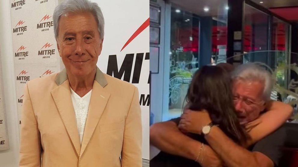 El conductor recibió de sorpresa la llegada de su hija.