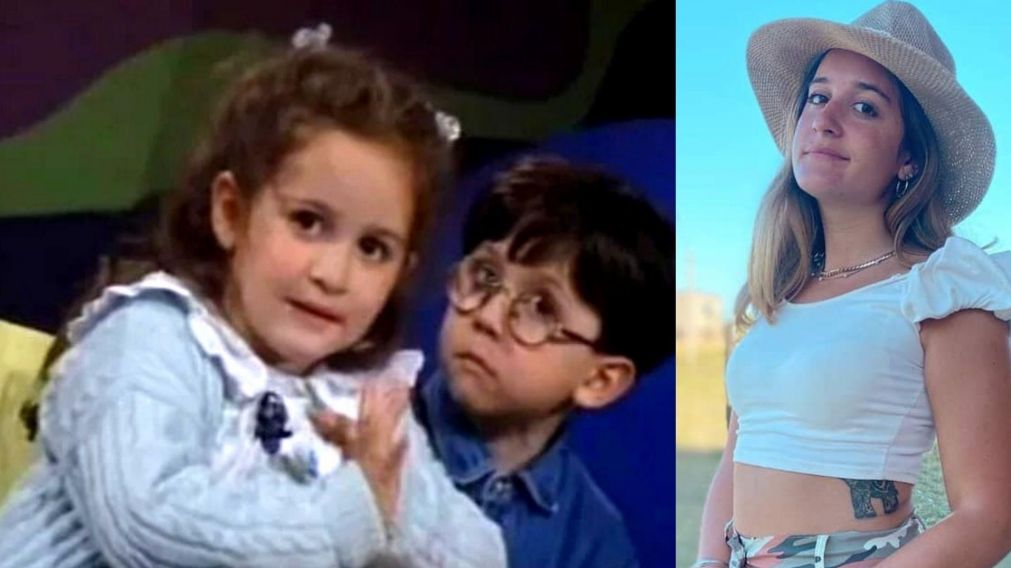 La joven debutó en un estudio de televisión a los dos años.