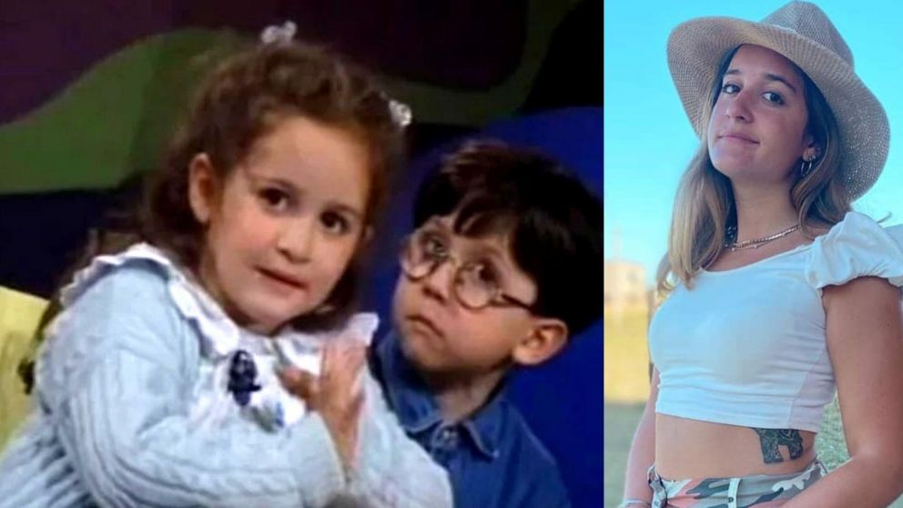 La joven debutó en un estudio de televisión a los dos años.