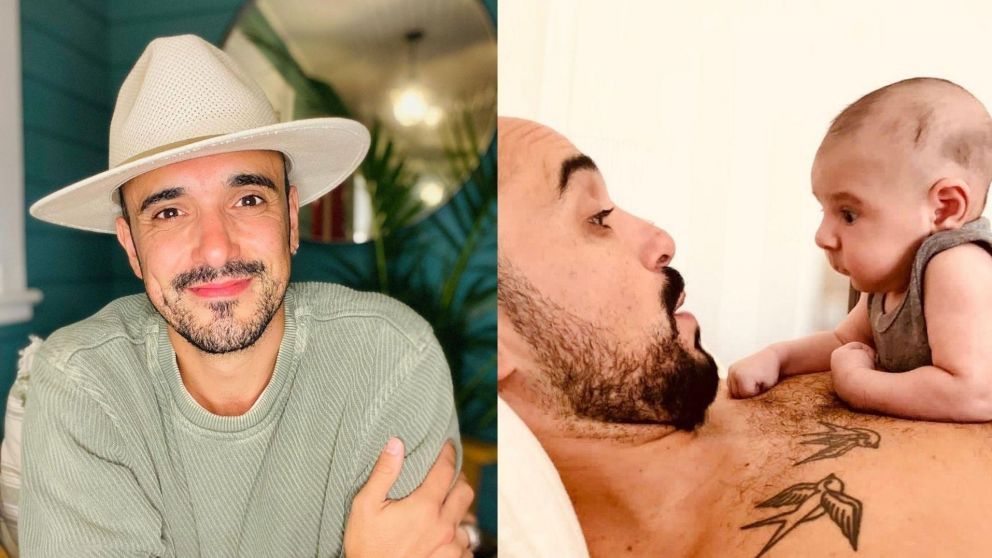 El músico cautivó a sus fans con las imágenes junto a su pequeño.