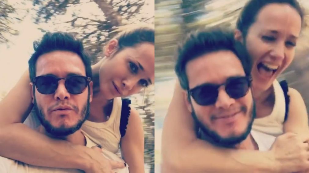 La pareja disfrutó de unos días en la costa.