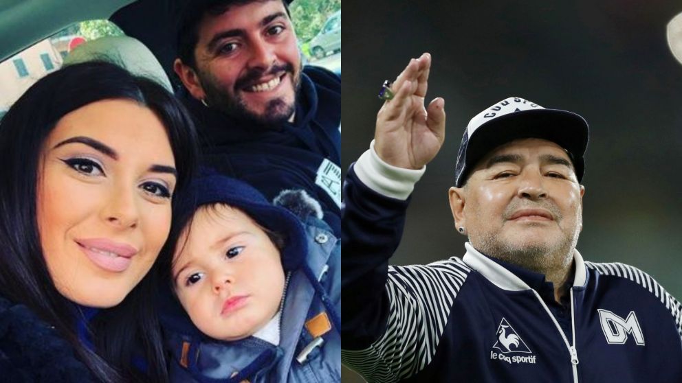 La esposa del hijo mayor de DIego Maradona lo despidió en las redes
