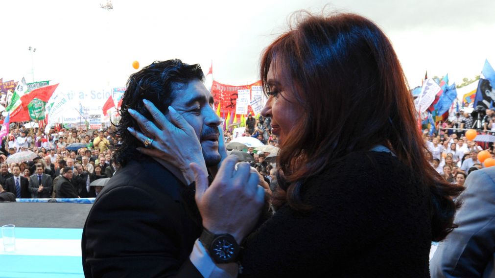 Maradona elogió varias veces la gestión de Cristina en la Casa Rosada.